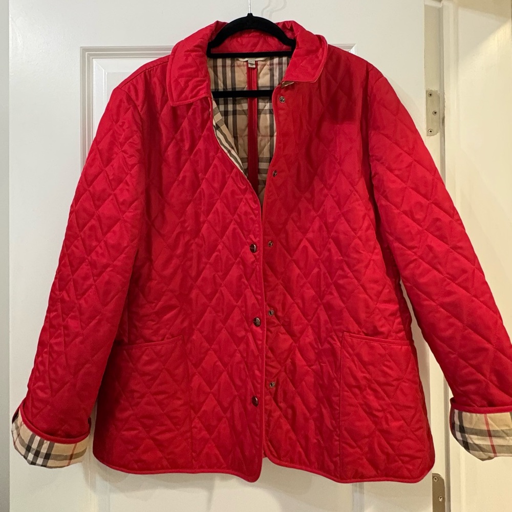 Red Quilted Women's Jacket